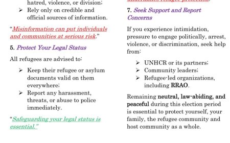 ​« Engagement politique interdit : Les réfugiés en Ouganda risquent l'expulsion en période électorale »